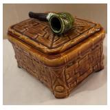 DR - Vintage Cigar Box with Carved Basket-Weave Pattern - Made in Italy