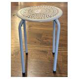 DR - Pair of Gray Metal Plant Stands