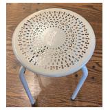 DR - Pair of Gray Metal Plant Stands