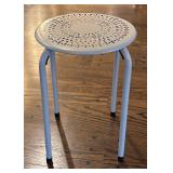 DR - Pair of Gray Metal Plant Stands