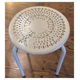 DR - Pair of Gray Metal Plant Stands