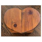 LR - Wooden Heart-Shaped Storage Bench