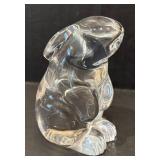 C4 - Three Baccarat Crystal Bunny Figurines