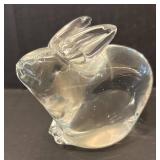 C4 - Three Baccarat Crystal Bunny Figurines