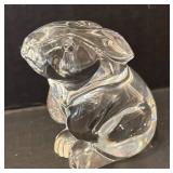 C4 - Three Baccarat Crystal Bunny Figurines