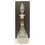 DR - Vintage Crystal Decanter with Diamond-Cut Pattern