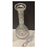 DR - Vintage Crystal Decanter with Diamond-Cut Pattern
