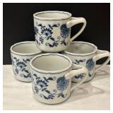 LR - Blue & White Porcelain Dinnerware - Bowls, Plates, Mugs & Trivet