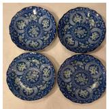 LR - Blue & White Porcelain Dinnerware - Bowls, Plates, Mugs & Trivet