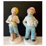 LR - Porcelain Figurines - Two 6 in Tall Children Figures (Lot of 2)