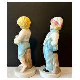 LR - Porcelain Figurines - Two 6 in Tall Children Figures (Lot of 2)