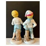 LR - Porcelain Figurines - Two 6 in Tall Children Figures (Lot of 2)
