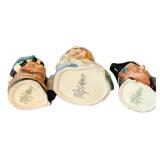 C11 - Five Vintage Character / Toby Jugs including Royal Doulton Character Jug Capt Ahab