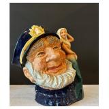 C11 - Five Vintage Character / Toby Jugs including Royal Doulton Character Jug Capt Ahab