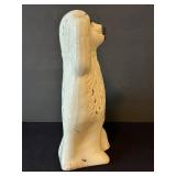 C1 - Vintage Staffordshire Ceramic Dog Figurine - 12 Inch Tall, White Glaze