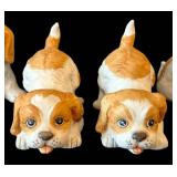 C1 - Six Ceramic Beagle Dog Figurines - Tallest 3 in