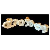 C1 - Six Ceramic Beagle Dog Figurines - Tallest 3 in