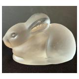 Frosted Glass Animal Figurines - Bunny, Cat, Chick, Snail (Lot of 4)