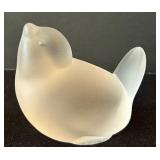 Frosted Glass Animal Figurines - Bunny, Cat, Chick, Snail (Lot of 4)
