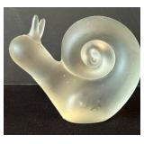 Frosted Glass Animal Figurines - Bunny, Cat, Chick, Snail (Lot of 4)