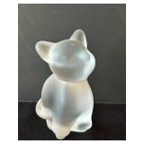 Frosted Glass Animal Figurines - Bunny, Cat, Chick, Snail (Lot of 4)