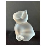 Frosted Glass Animal Figurines - Bunny, Cat, Chick, Snail (Lot of 4)