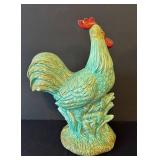 C1 - Aqua Colored Ceramic Chicken Figurine