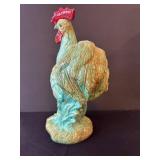 C1 - Aqua Colored Ceramic Chicken Figurine