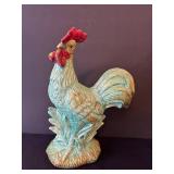 C1 - Aqua Colored Ceramic Chicken Figurine