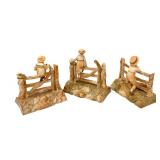 C1 - Set of Three Antique Royal Worcester Porcelain Figurines