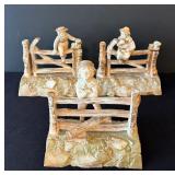 C1 - Set of Three Antique Royal Worcester Porcelain Figurines