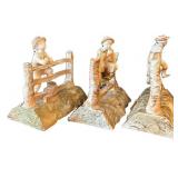 C1 - Set of Three Antique Royal Worcester Porcelain Figurines