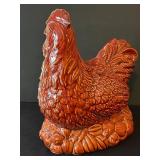 DR - Decorative Rooster Figurine - Ceramic, 11-Inch, Glossy Red