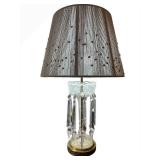 LR - Crystal Glass Table Lamps - Pair
