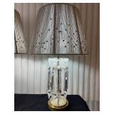 LR - Crystal Glass Table Lamps - Pair