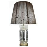 LR - Crystal Glass Table Lamps - Pair