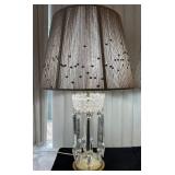 LR - Crystal Glass Table Lamps - Pair