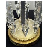 LR - Crystal Glass Table Lamps - Pair