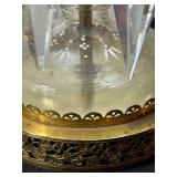 LR - Crystal Glass Table Lamps - Pair