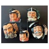 C3 - Royal Doulton Toby Jugs Set - Sancho Panza & 3 Other Characters (Lot of 4)