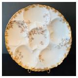 C3 - Set of Three Vintage Porcelain Oyster Plates