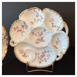 C3 - Set of Three Vintage Porcelain Oyster Plates