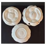 C3 - Set of Three Vintage Porcelain Oyster Plates