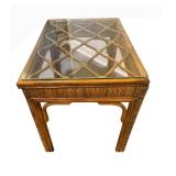 LR - Indonesian Rattan Coffee Table with Glass Top