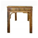 LR - Indonesian Rattan Coffee Table with Glass Top