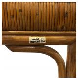 LR - Indonesian Rattan Coffee Table with Glass Top