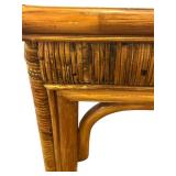 LR - Indonesian Rattan Coffee Table with Glass Top