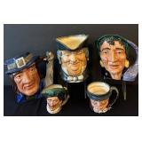 LR - Royal Doulton Toby Mugs - Assorted Characters