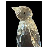 LR - Crystal Penguin Figurine - Faceted Clear Crystal Ornament