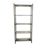 LR - Silver & Glass Etagere Shelving Unit